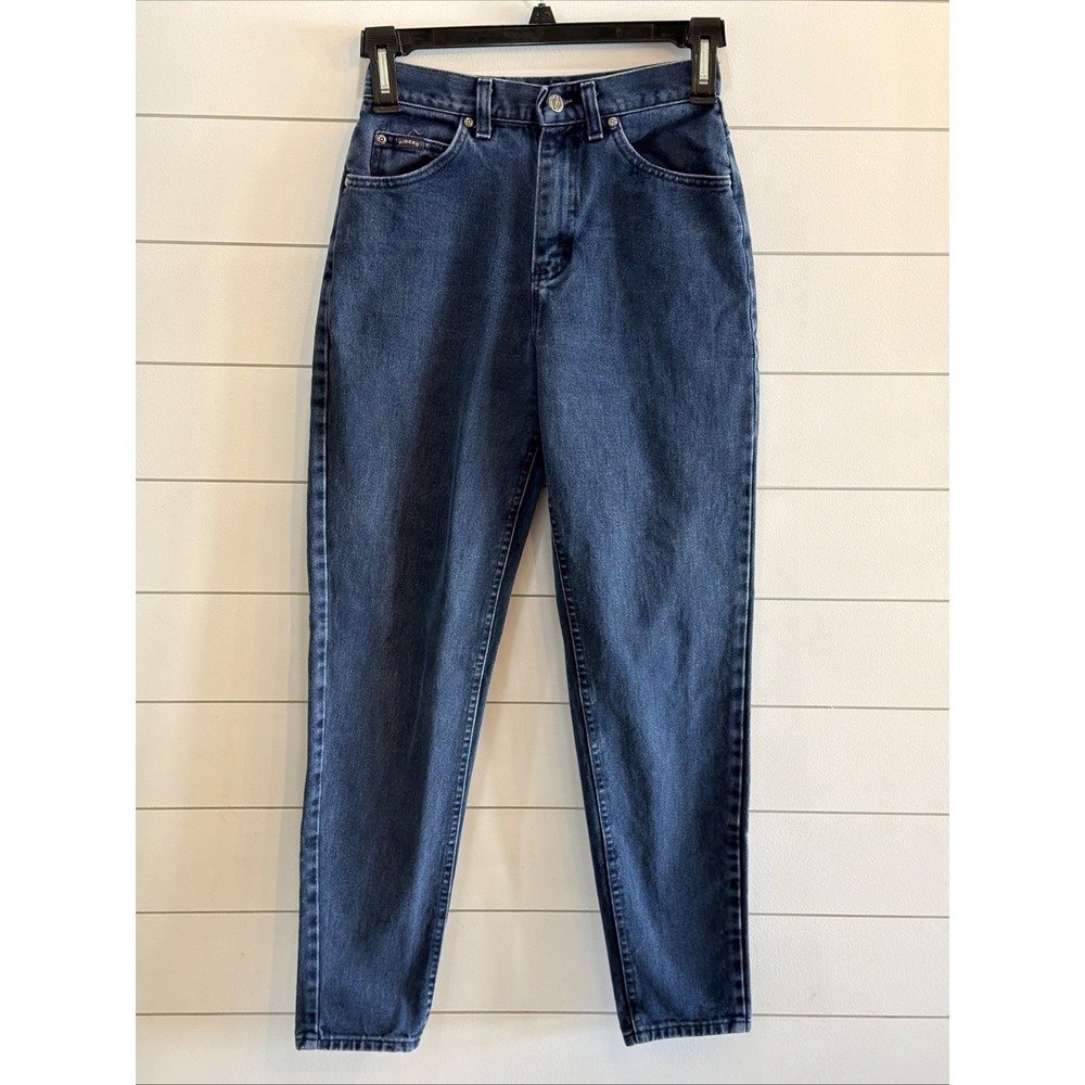 Vintage 90s Lee Jeans Womens 8 (26x29.5) Blue High Rise Tapered 100% Cotton USA